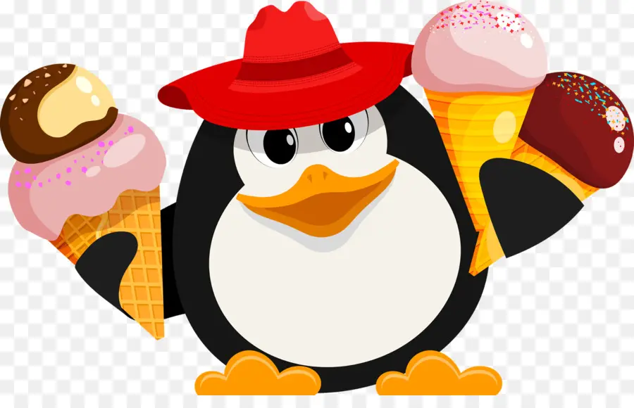 Pingouin，Crème Glacée PNG