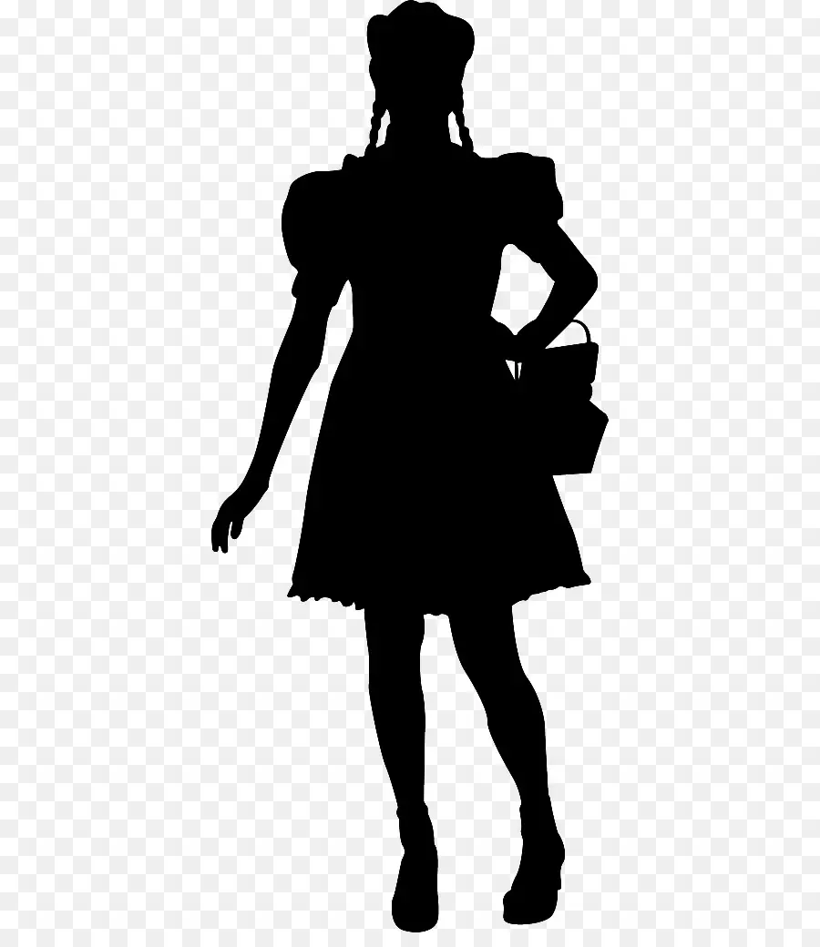 Fille Silhouette，Robe PNG