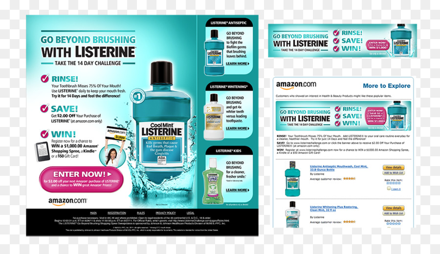 Publicité Pour Les Bains De Bouche，Listerine PNG