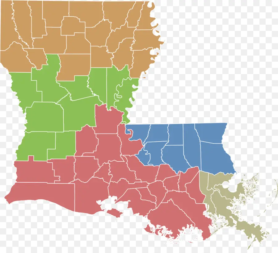 Louisiane，Carte De Vecteur PNG