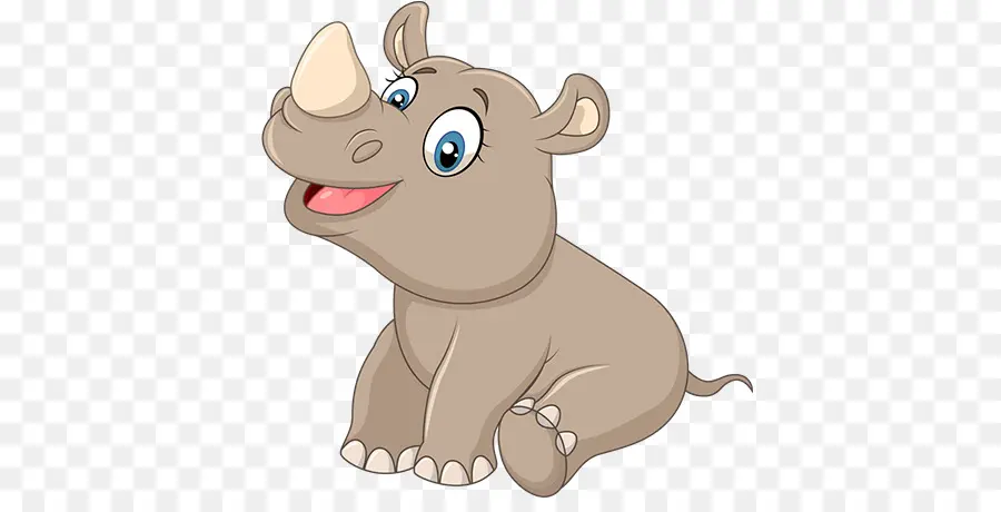 Rhinocéros De Dessin Animé，Mignon PNG