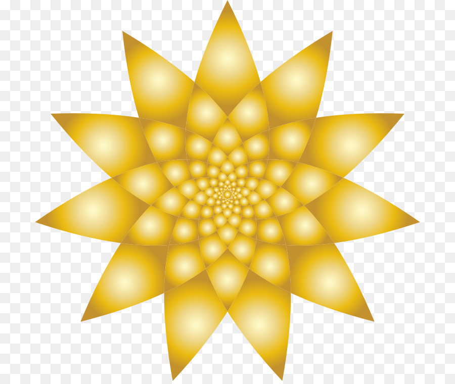 Mandala Jaune，Modèle PNG