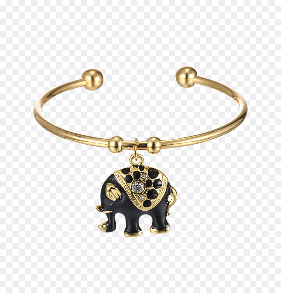 Bracelet Éléphant，Or PNG