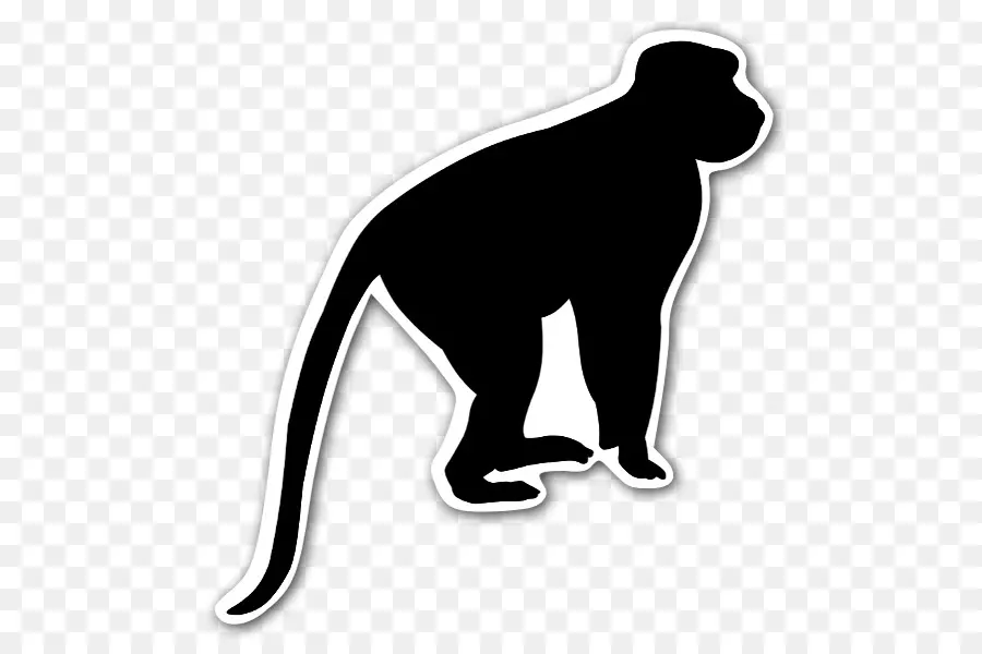 Silhouette De Singe，Primate PNG