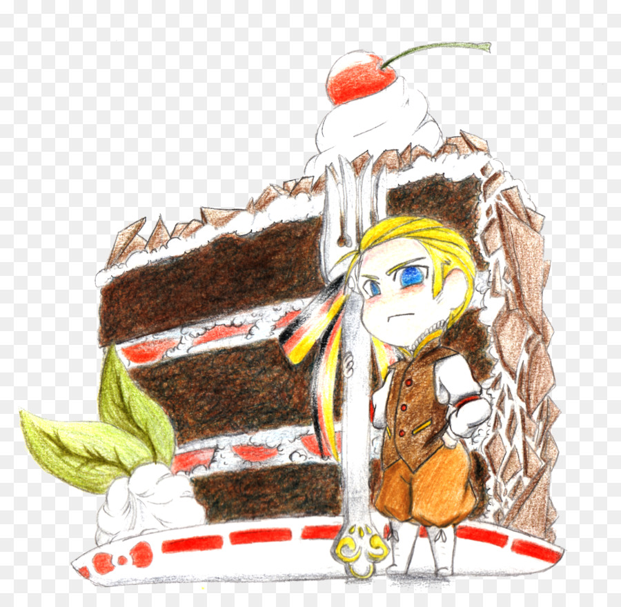 Gâteau Et Personnage，Gâteau PNG