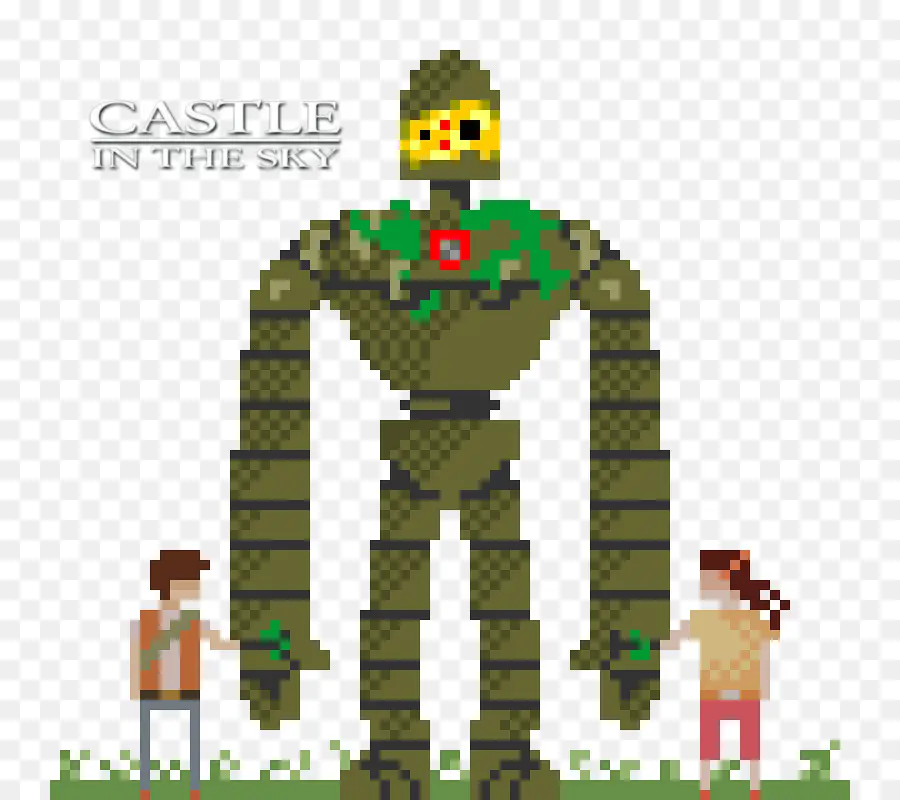 Château Dans Le Ciel Pixel Art，Robot PNG