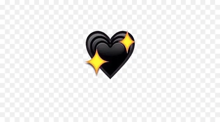 Emoji Coeur Noir，Cœur PNG