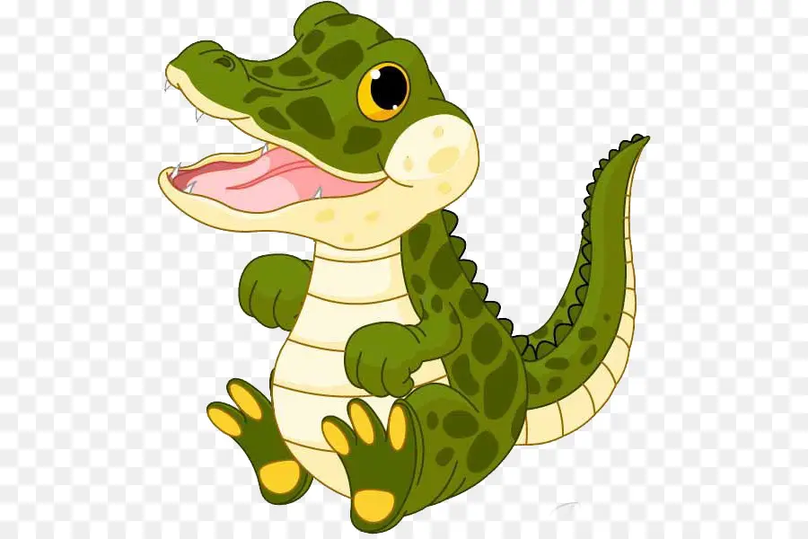 Crocodile De Dessin Animé，Vert PNG