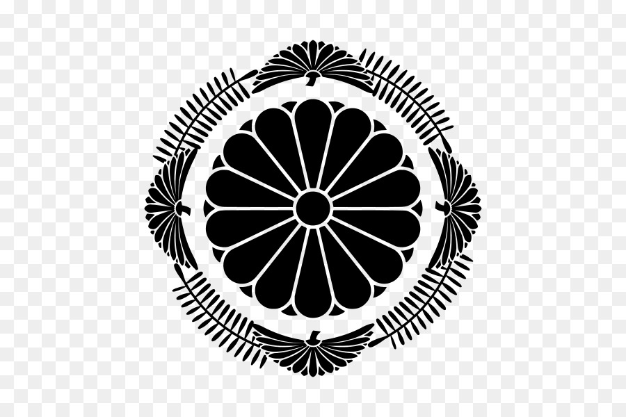 Motif Floral Noir，Cercle PNG