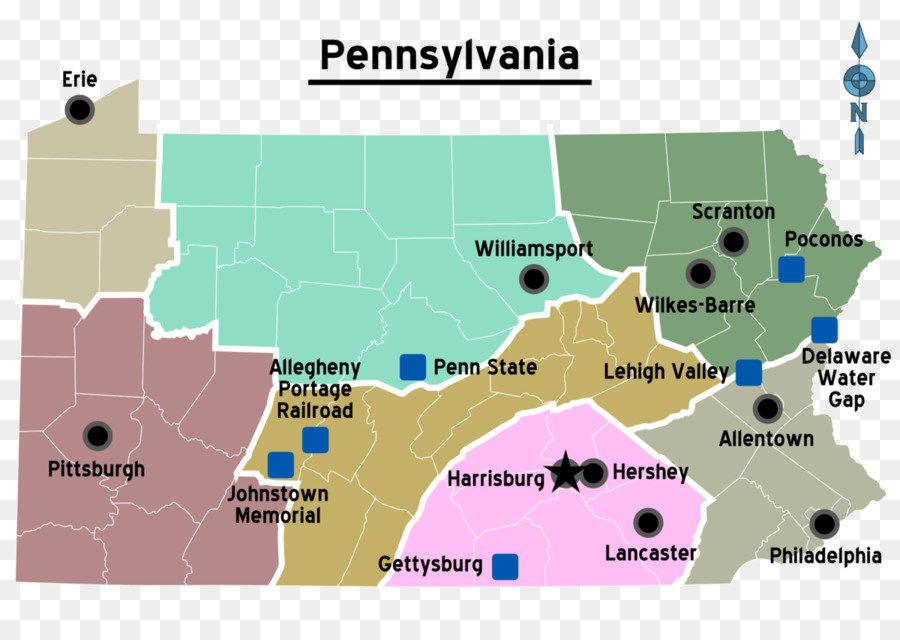 Les Régions De Pennsylvanie，New Jersey PNG