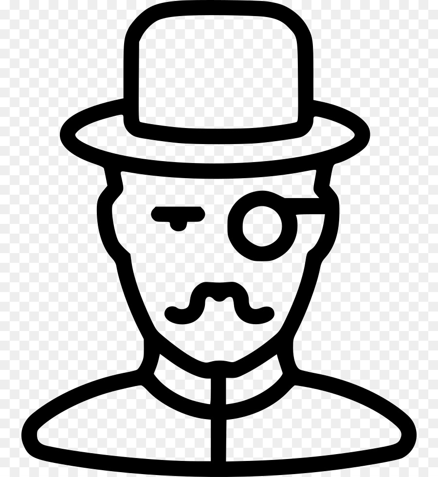 Homme Monocle，Chapeau PNG