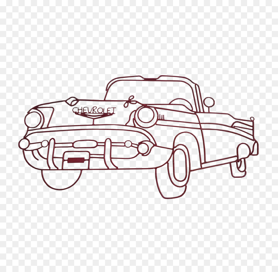 Croquis De Voiture Ancienne，Classique PNG