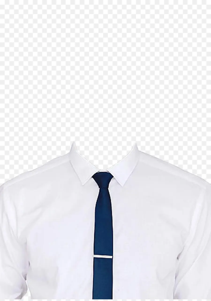 Chemise Blanche Avec Cravate Bleue，Officiel PNG