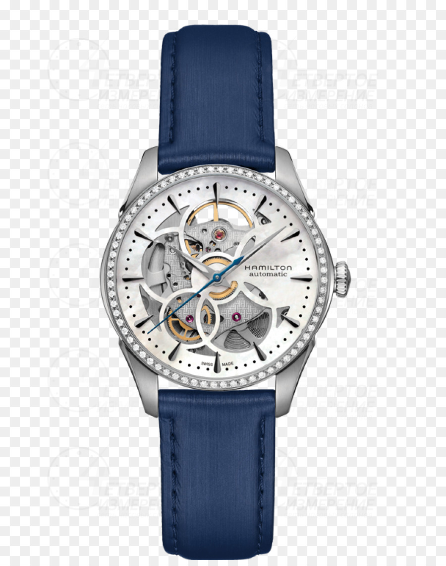 Montre Hamilton，Bracelet Bleu PNG