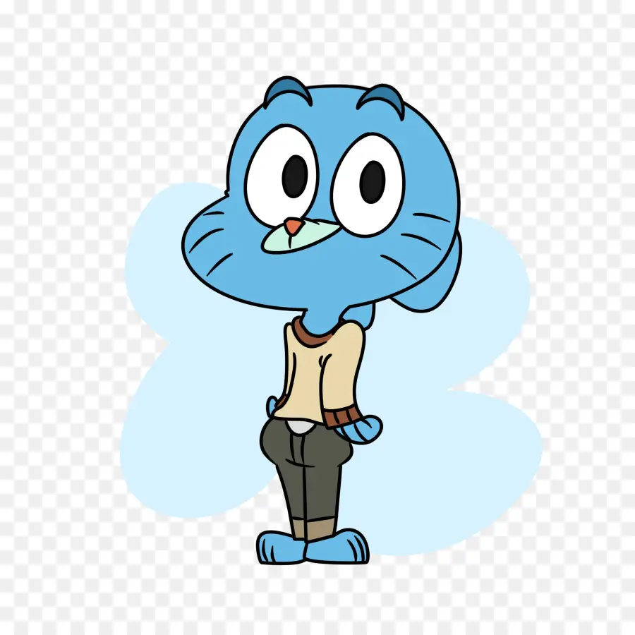 Personnage De Dessin Animé Bleu，Animation PNG