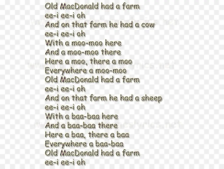 Paroles De Old Macdonald，Ferme PNG