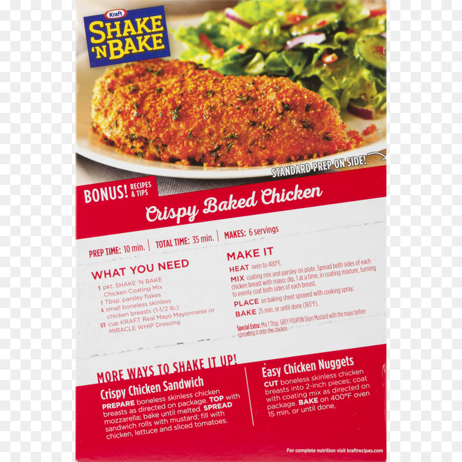 Shake N Bake，Poulet PNG