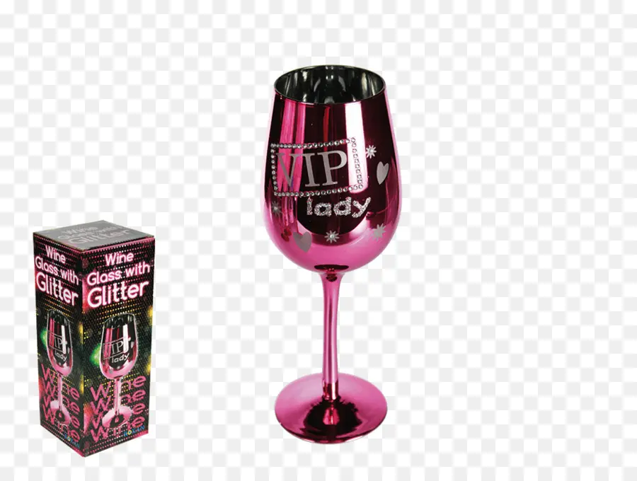 Verre à Vin Rose，Paillettes PNG