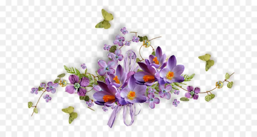 Fleurs Violettes，Bouquet PNG