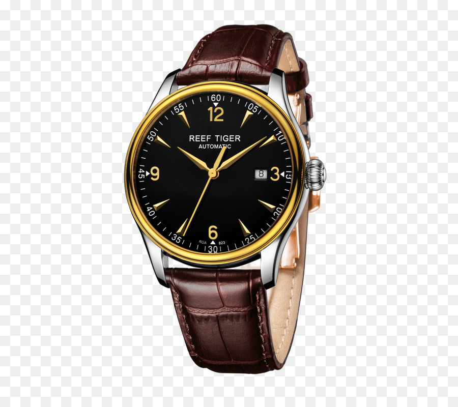 Montre élégante，Bracelet En Cuir PNG