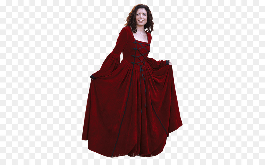 Robe Rouge，Femme PNG