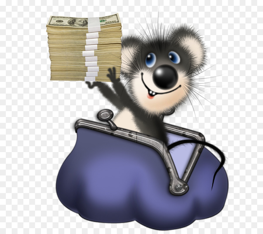 Souris Avec De L'argent，Portefeuille PNG