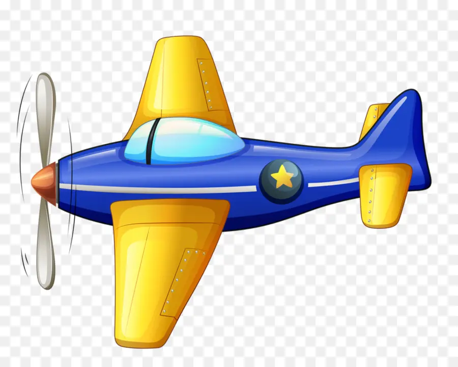 Avion De Dessin Animé，Bleu PNG