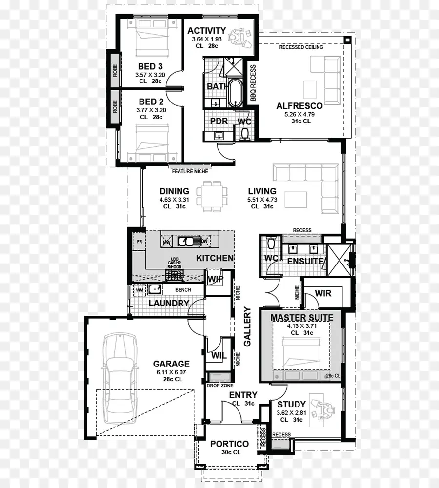 Plan D'étage De La Maison，Chambres PNG