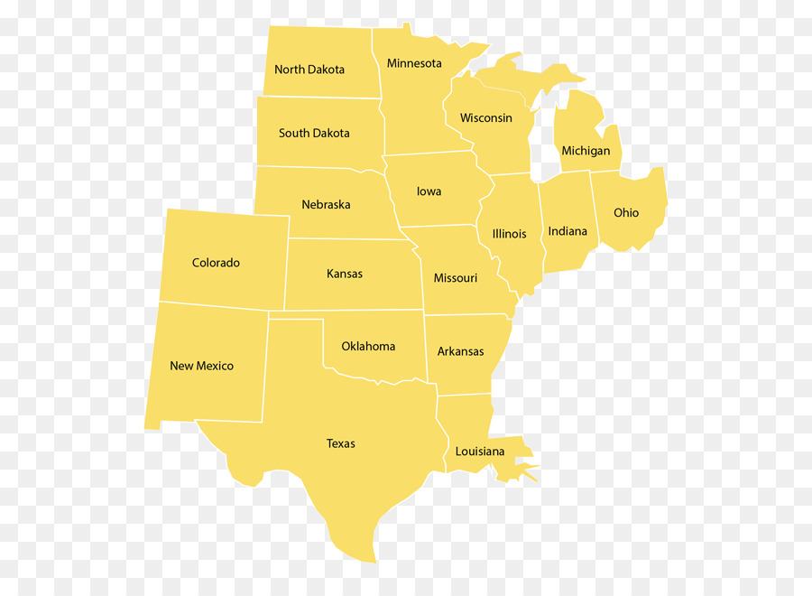 Carte，Midwest Des États Unis PNG