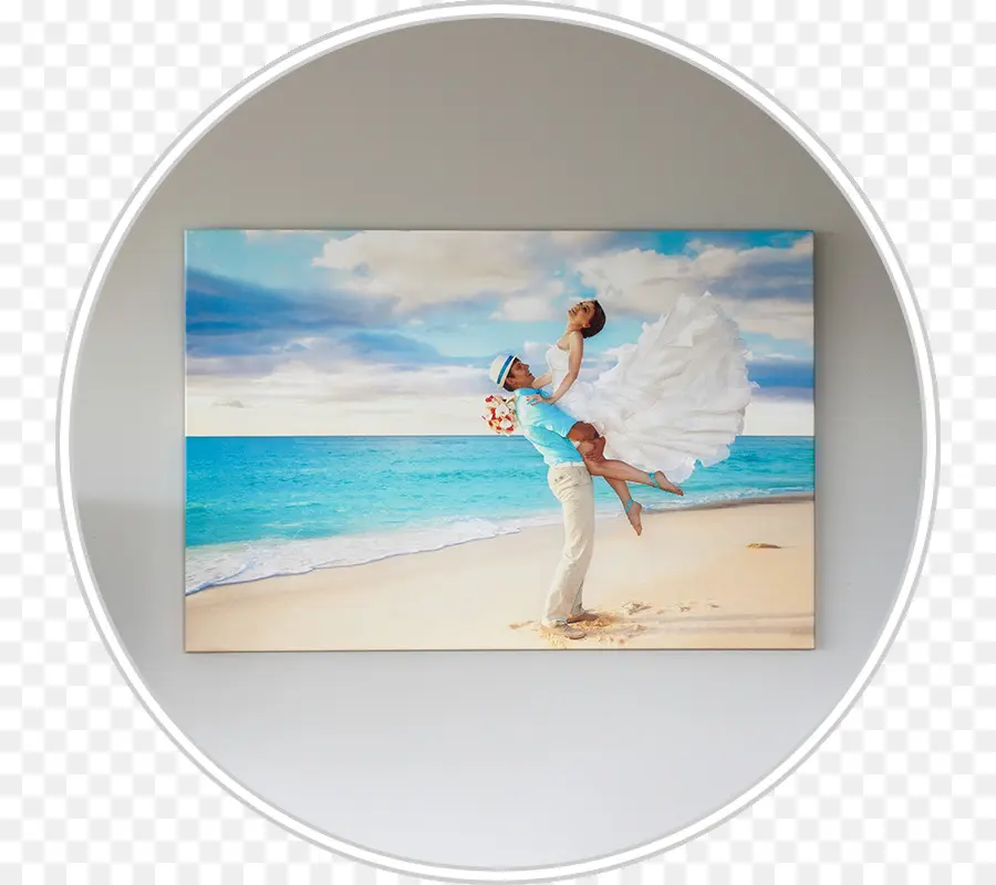 Peinture De Mariage Sur La Plage，Couple PNG