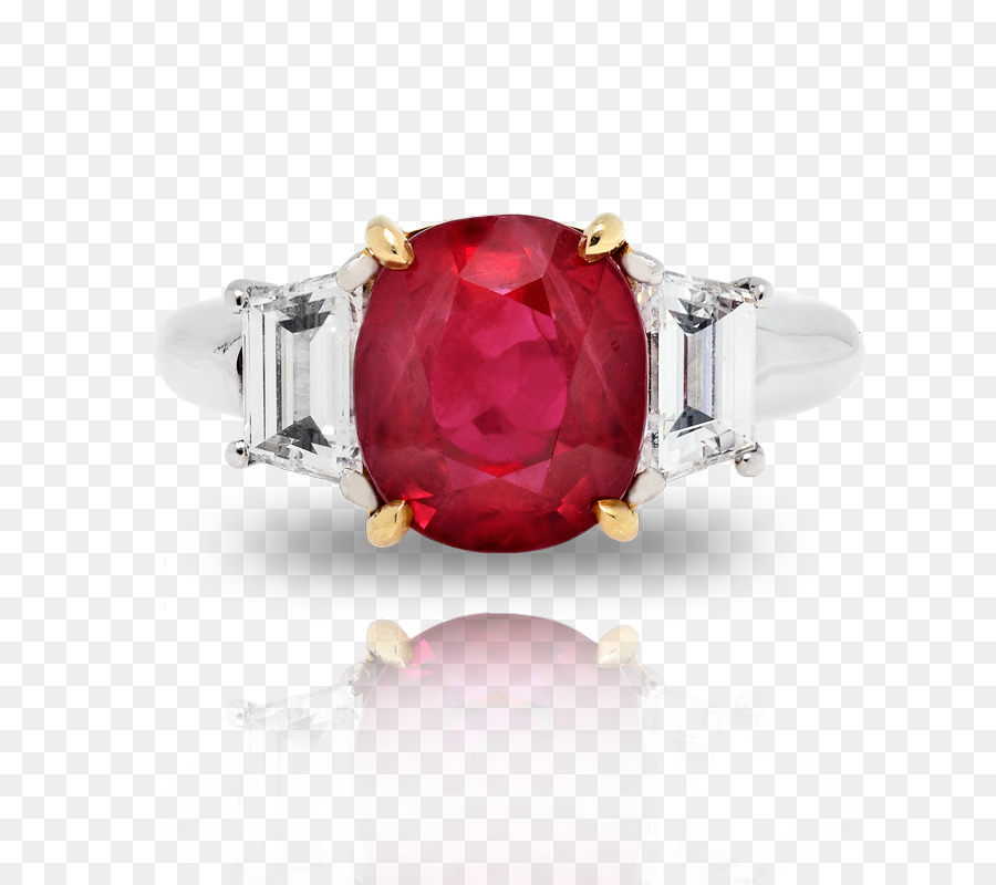 Bague Avec Pierres Précieuses Rouges，Accessoire PNG