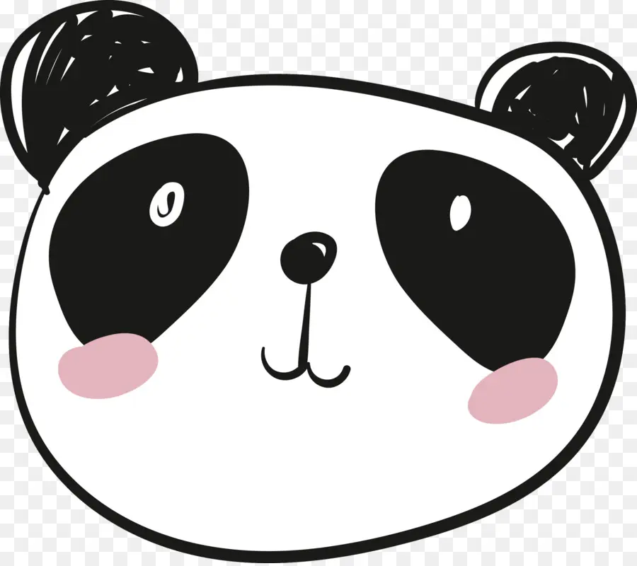 Panda Géant，Visage PNG