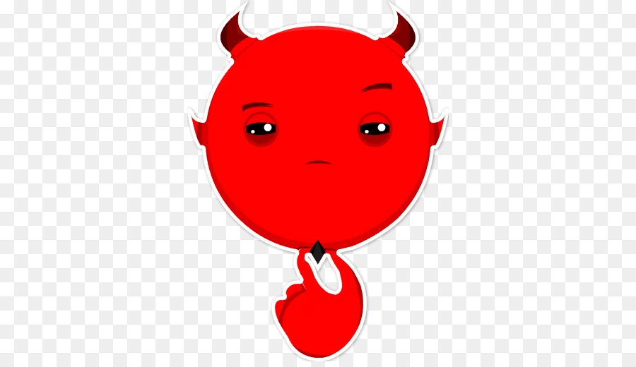 Emoji Diable Rouge，Dessin Animé PNG