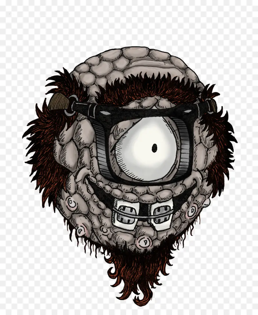 Visage De Monstre，Dessin Animé PNG