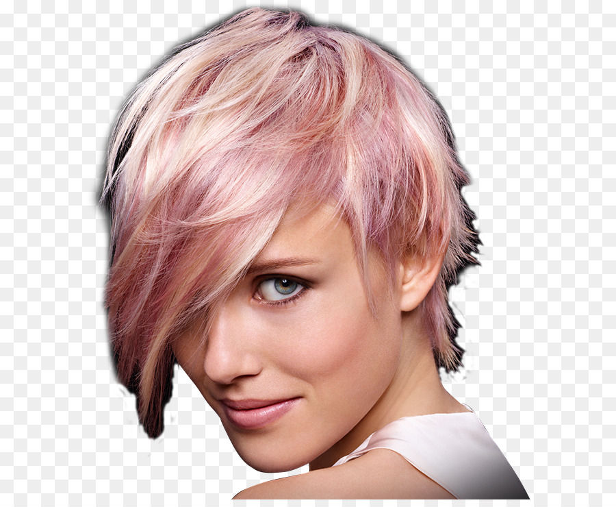 Cheveux Roses Courts，Femme PNG