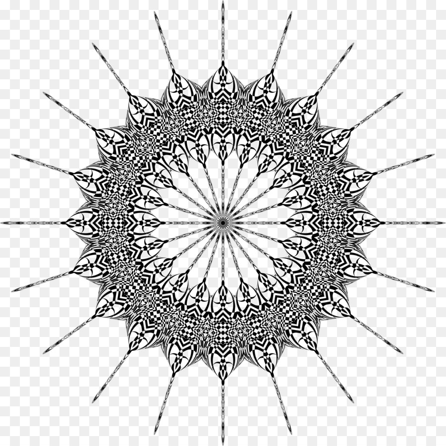 Mandala Noir Et Blanc，Modèle PNG