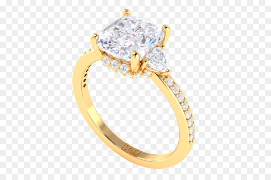 Bague En Or，Diamant PNG