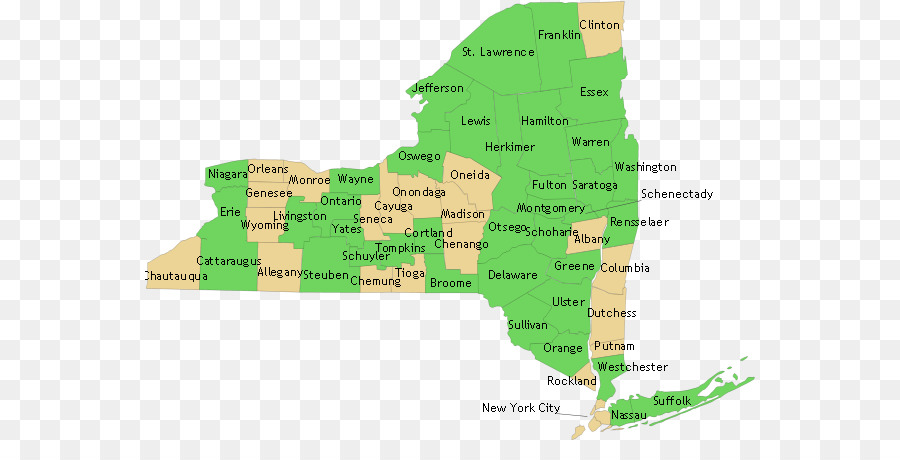 Carte De New York，État PNG