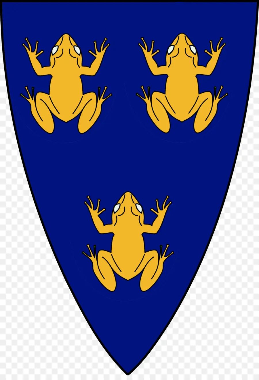 Grenouilles Jaunes Sur Bouclier Bleu，Héraldique PNG