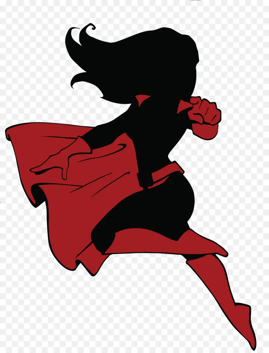 Silhouette De Super Héros，Cap PNG