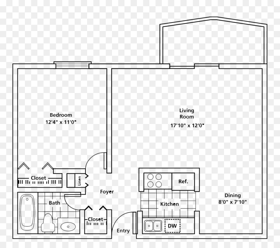 Plan D étage，Appartements Fairview Village PNG