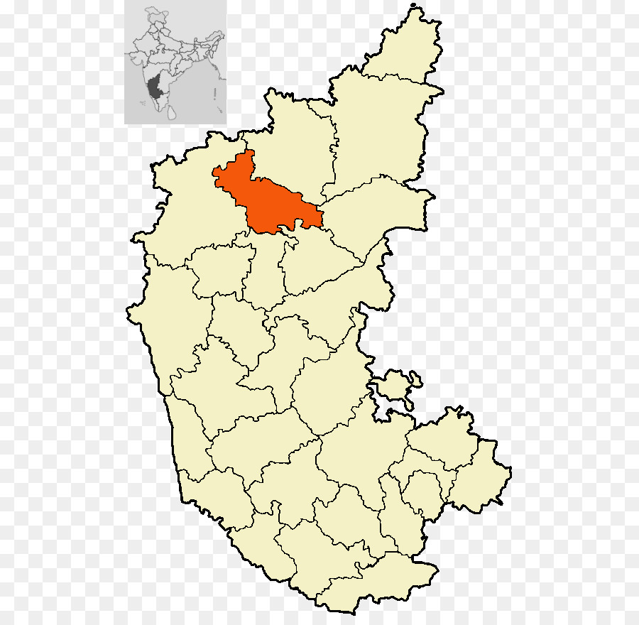 Karnataka Carte，Inde PNG