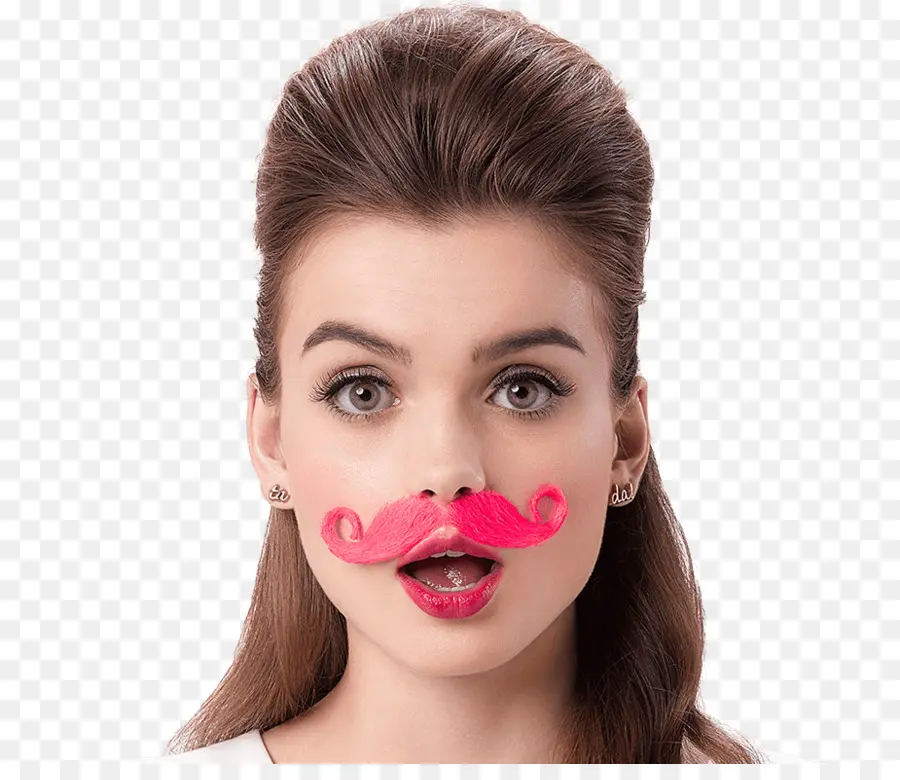 Femme à Moustache Rose，Moustache PNG