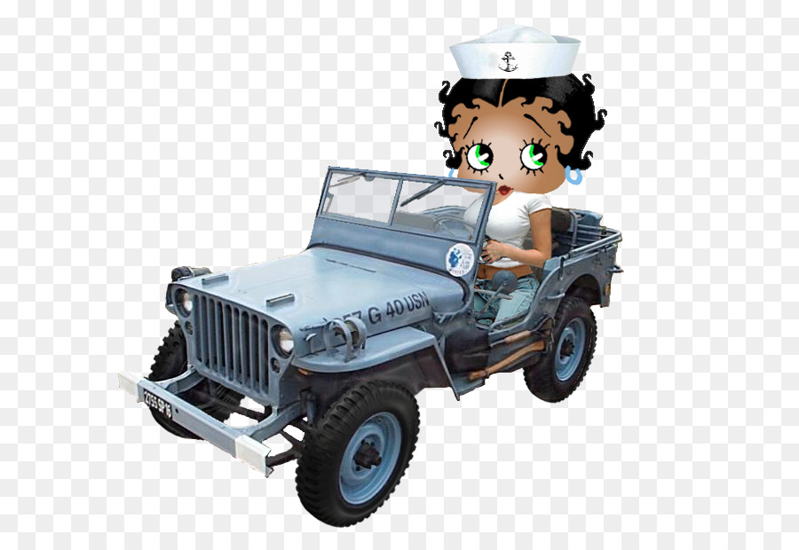 Personnage De Dessin Animé Dans Une Jeep，Jeep PNG