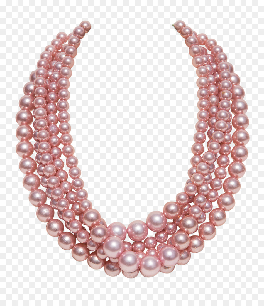 Collier De Perles Roses，Collier PNG