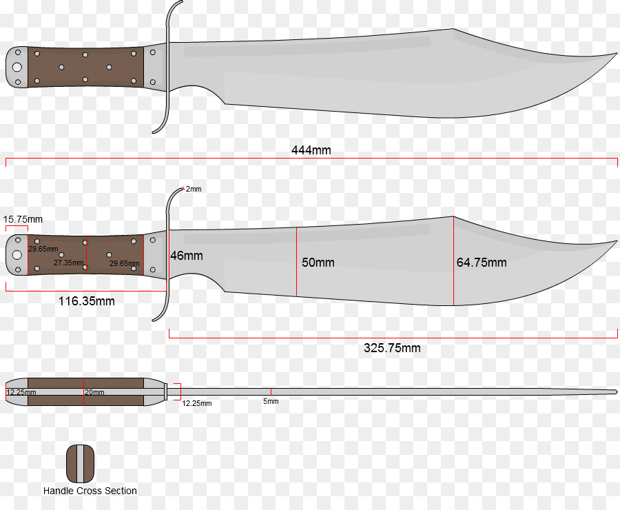 Couteau Bowie，Machette PNG