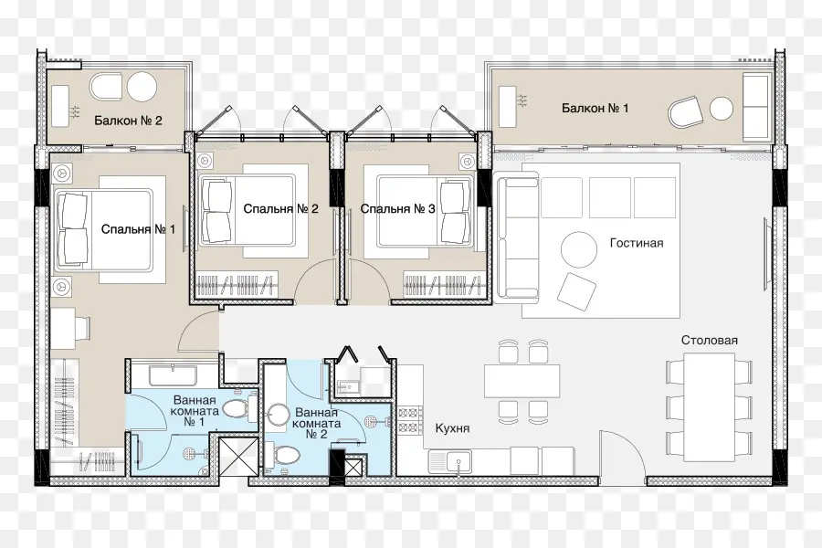 Plan D'étage，Chambres PNG