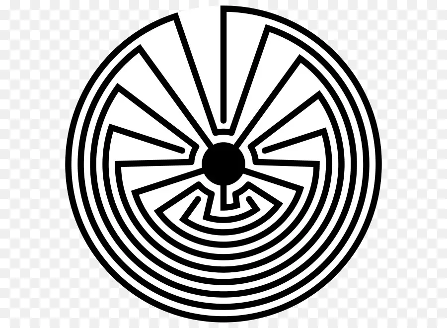 Labyrinthe，Noir Et Blanc PNG