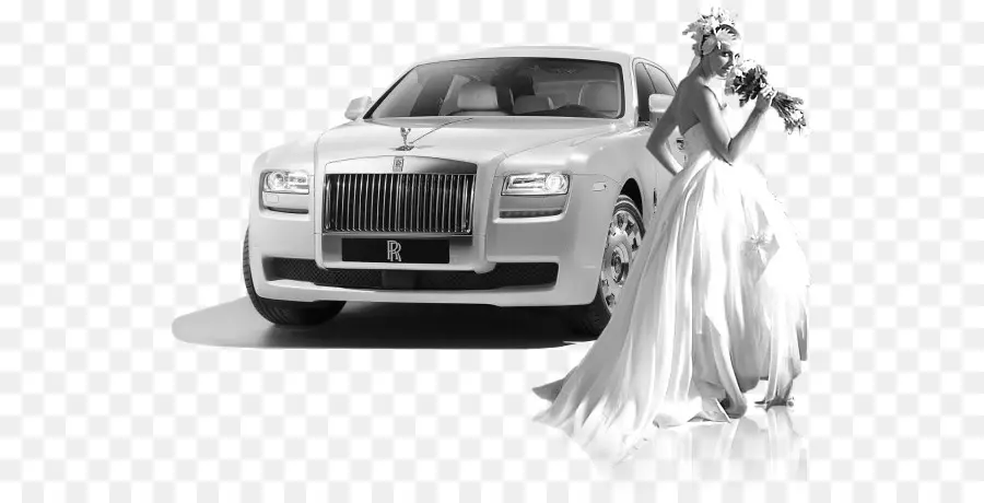 Mariée Avec Rolls Royce，Mariage PNG