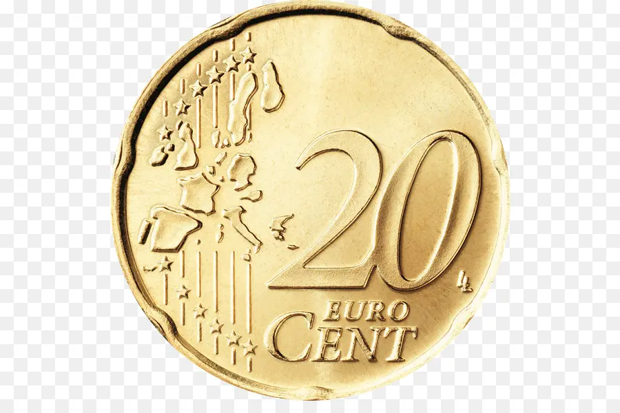 20 Centime D Euro，Les Pièces En Euro PNG